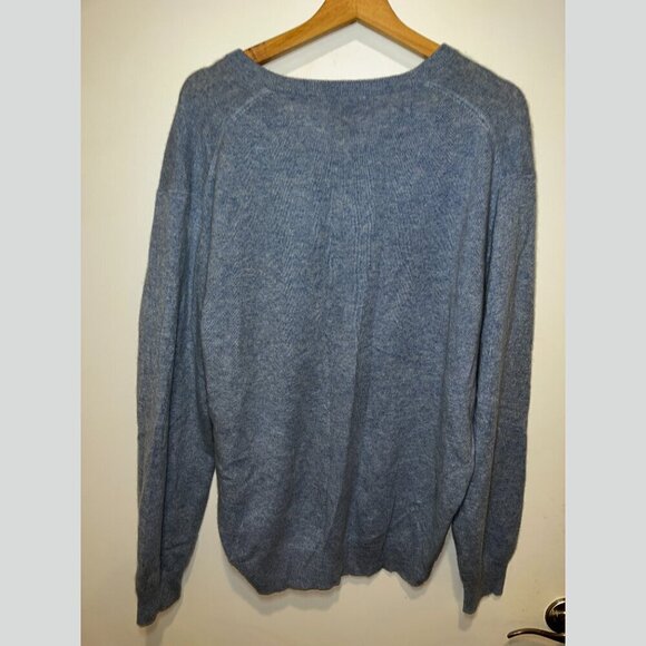 Jos. A. Bank Blue 100% Cashmere Blend V-Neck Pullover Sweater Men’s Size XL - Picture 4 of 7
